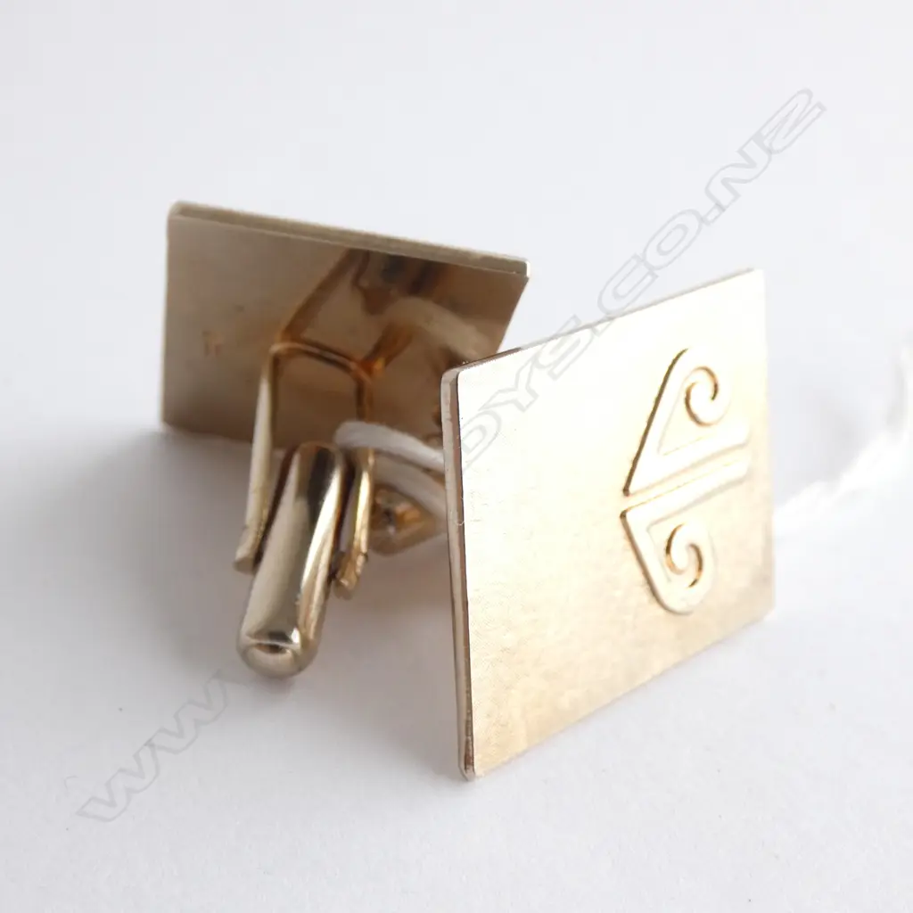 GOLD PLATE PR AIR NZ CUFFLINKS Image 1++