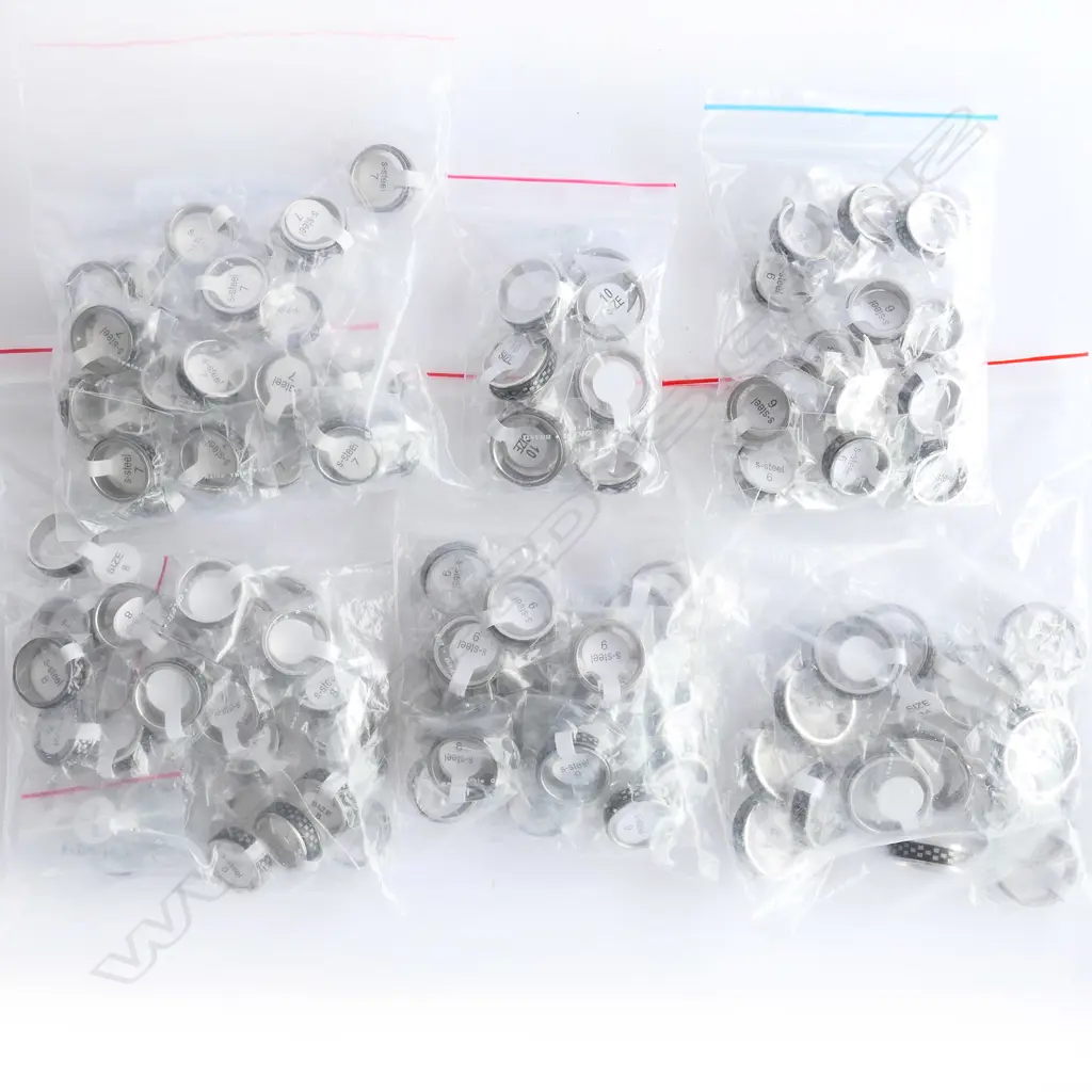 6 SM BAGS OF S.STEEL WEDDERS, # ASSORTED SIZES Image 1++