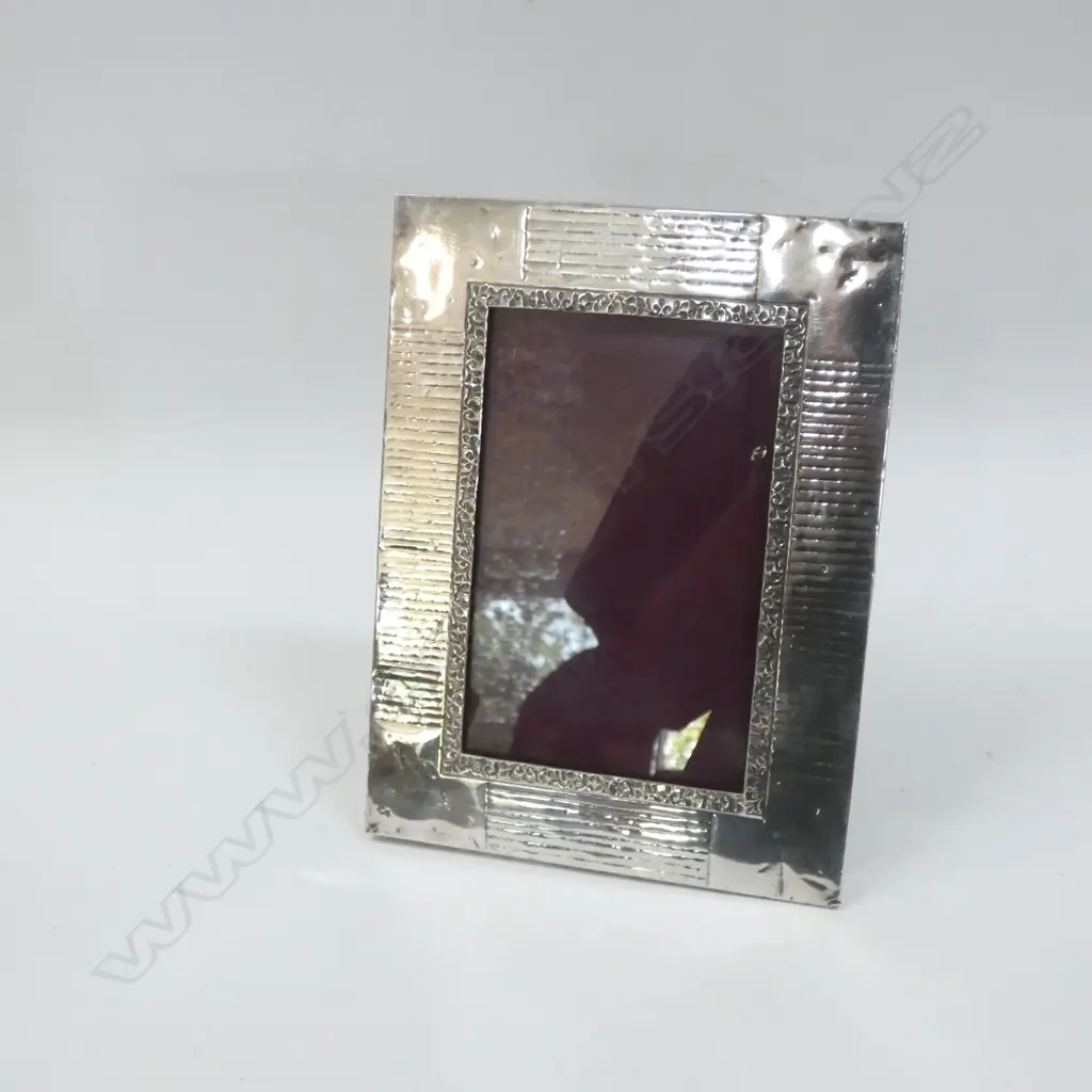STG SILVER PHOTO FRAME WOOD BACK STAMPED 925 AMAND H.210mm Image 1++