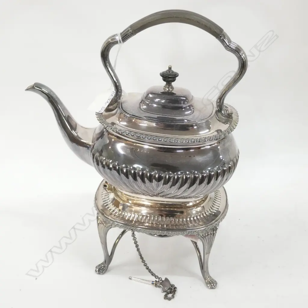 SILVER PLATE SPIRIT KETTLE H. 310MM Image 1++
