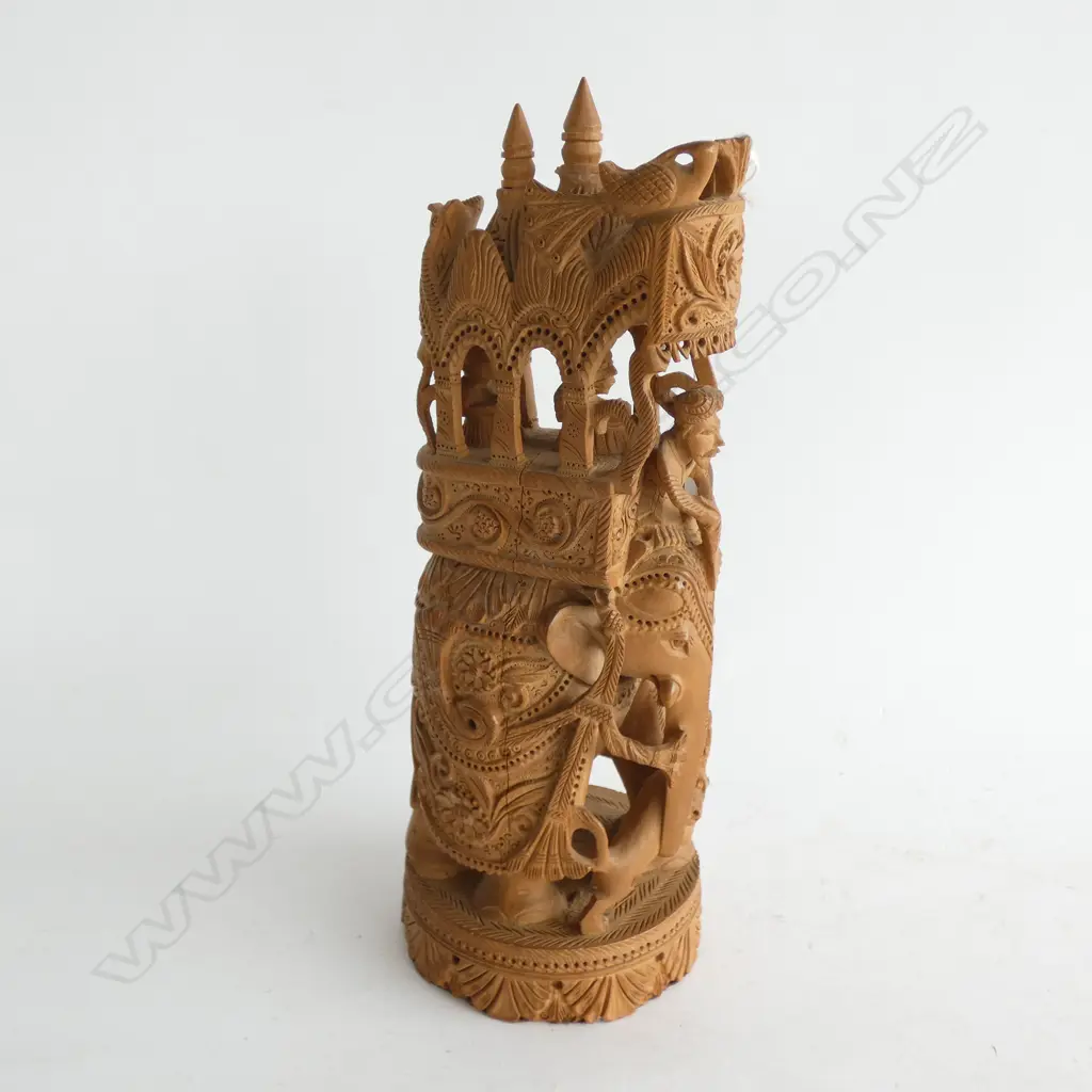 INDIAN  SANDALWOOD CARVING, H. 240MM Image 1++