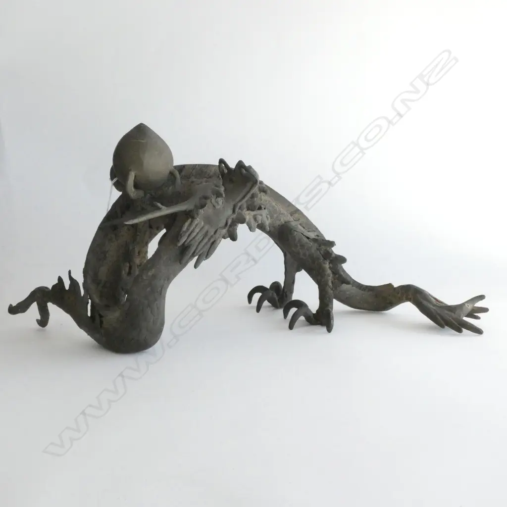 HEAVY BRASS CHINESE DRAGON, L. 500MM Image 1++
