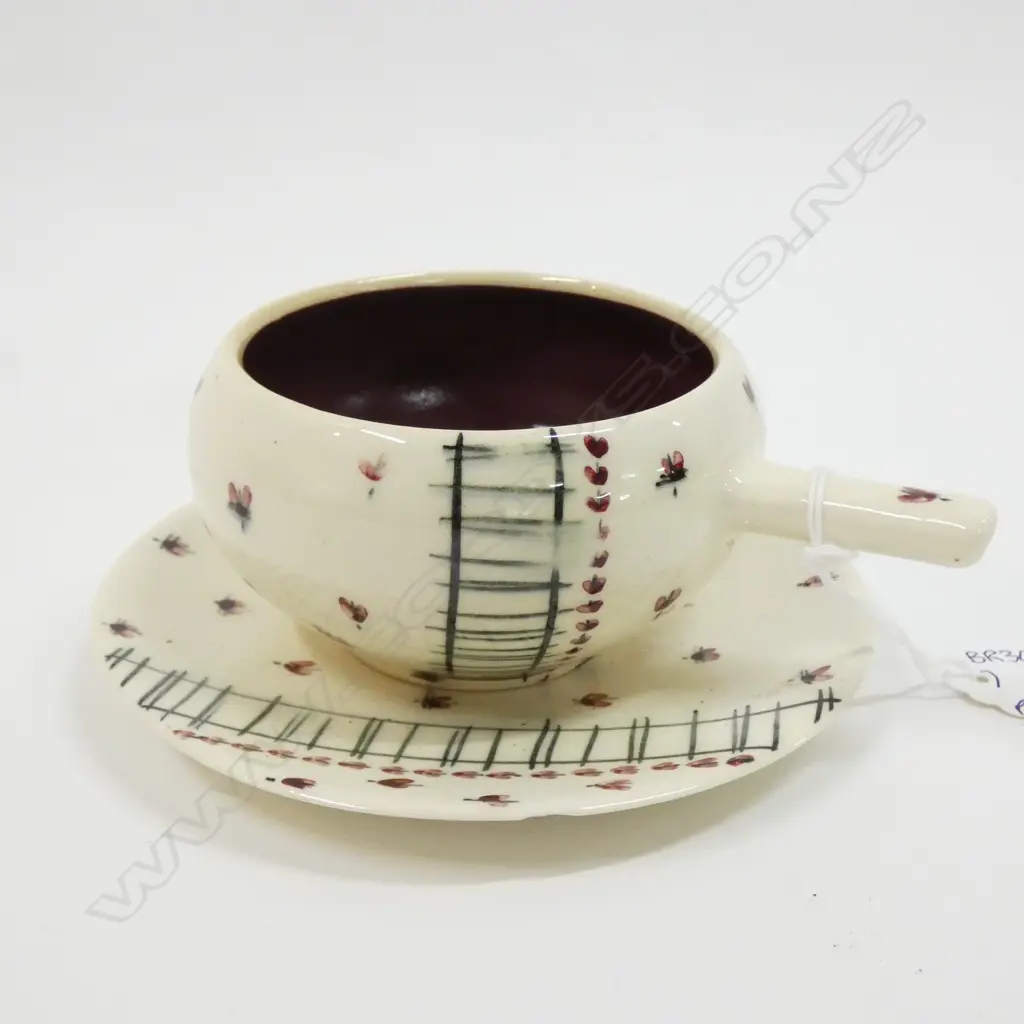 MARTIN BOYD SOUP CUP & SAUCER  - INCISED TO BASE Image 1++