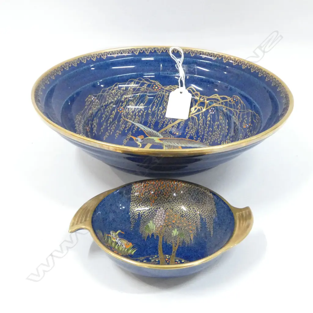 CARLTONWARE BLUE & GILT BOWL 230mm dia + PIN DISH Image 1++