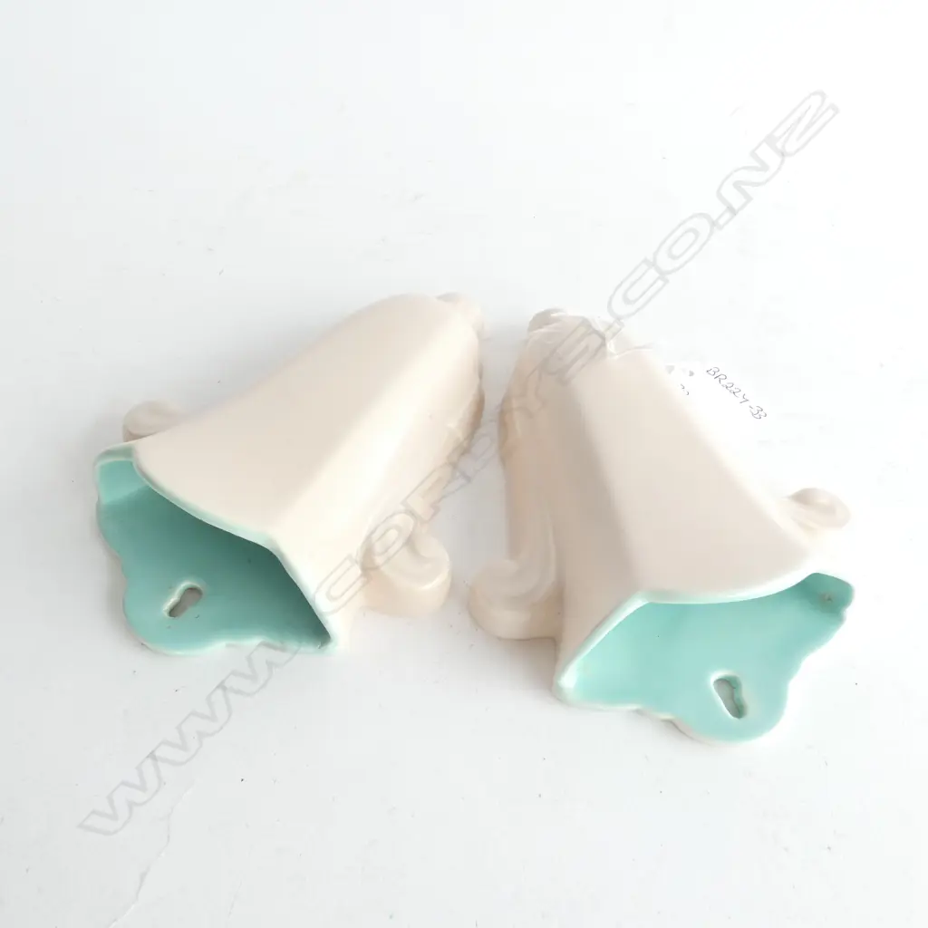 PAIR OF POOLE WALL VASES Image 1++