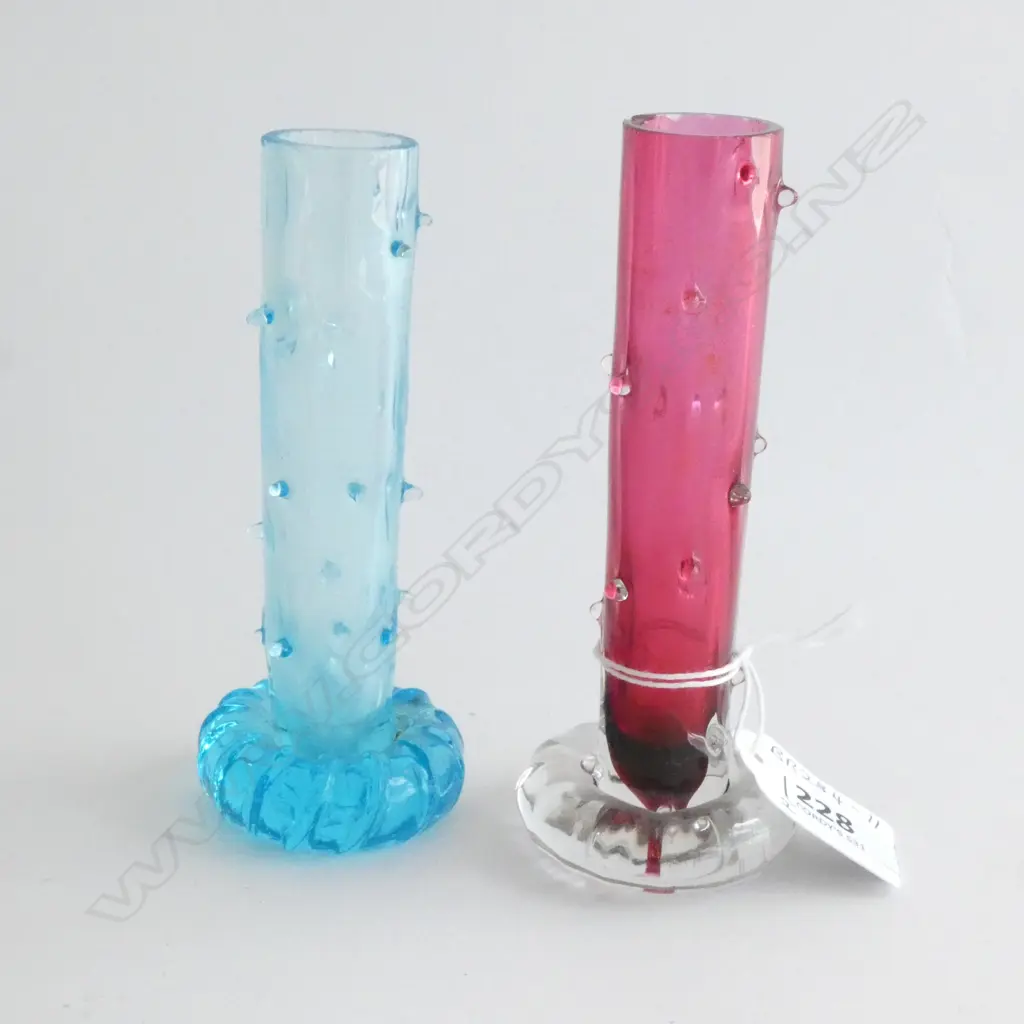 2 GLASS SPECIMEN VASES Image 1++