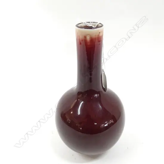 CHINESE OX BLOOD RED QIANLONG VASE H.240mm