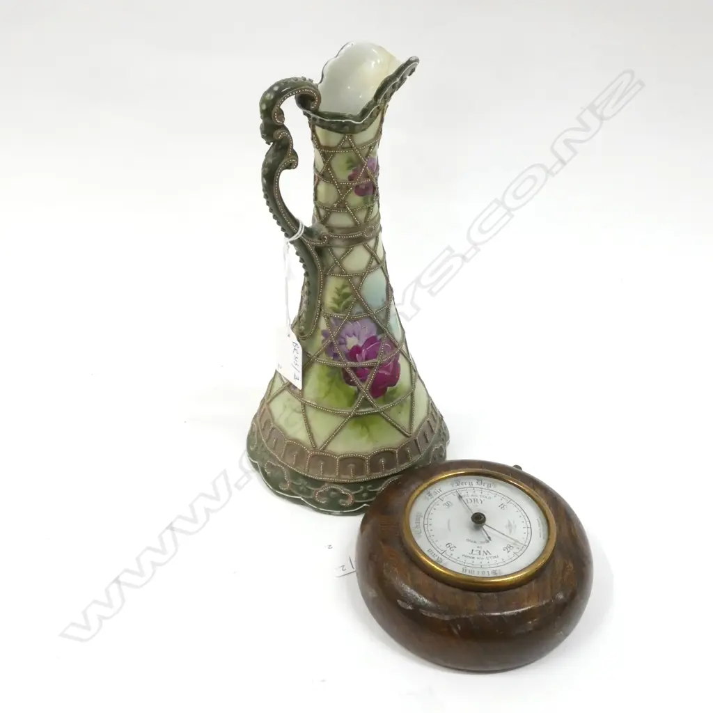 WEATHER CLOCK 120mm dia & JAPANESE JUG AF Image 1++