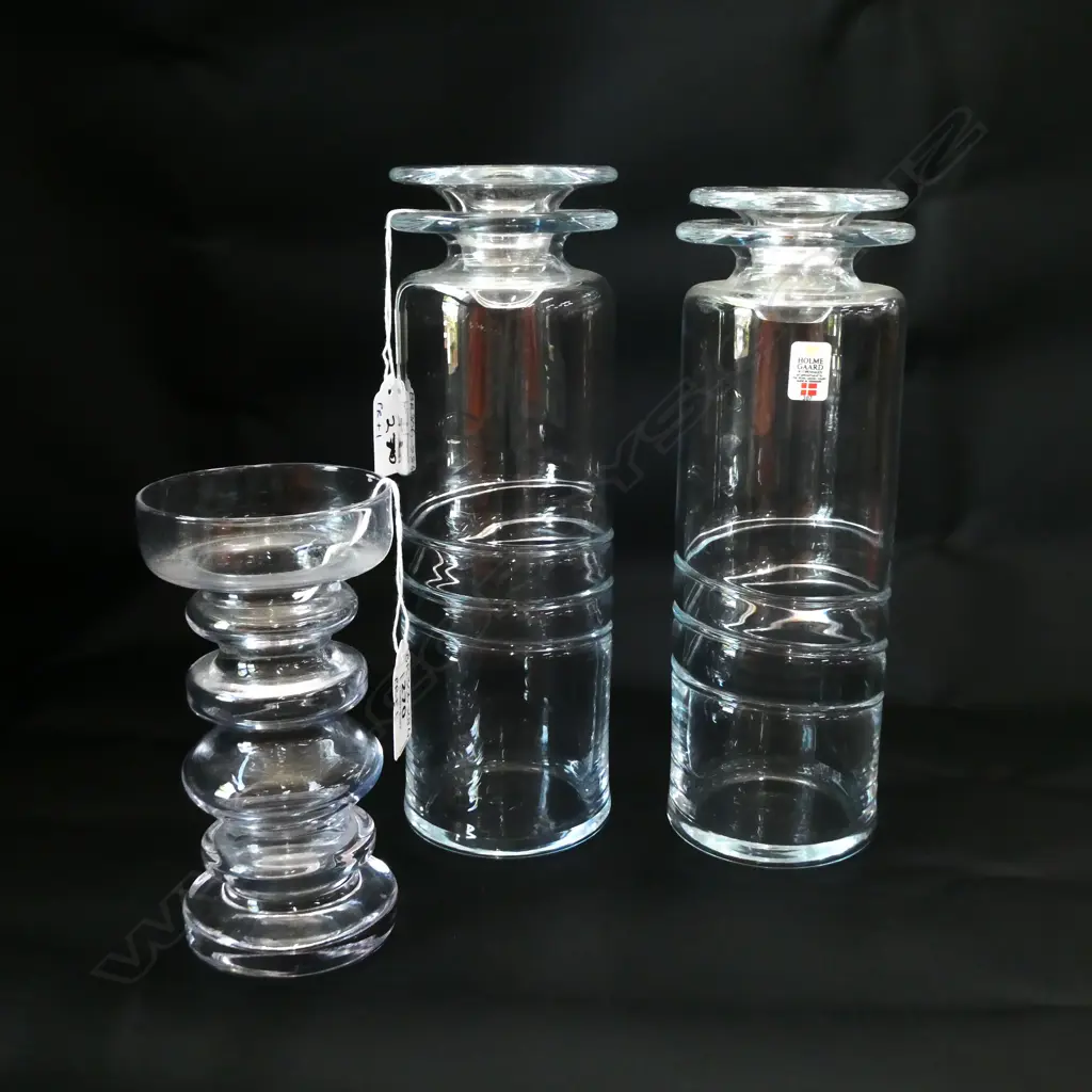 PR HOLMGARD CONTEMPARY DECANTERS H. 240MM + CANDLE HOLDER H. 150MM Image 1++