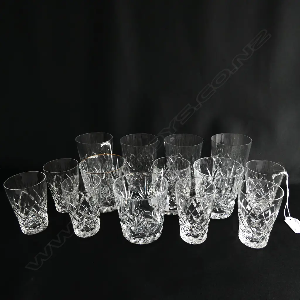 14 ASST CUT CRYSTAL GLASSES  Image 1++