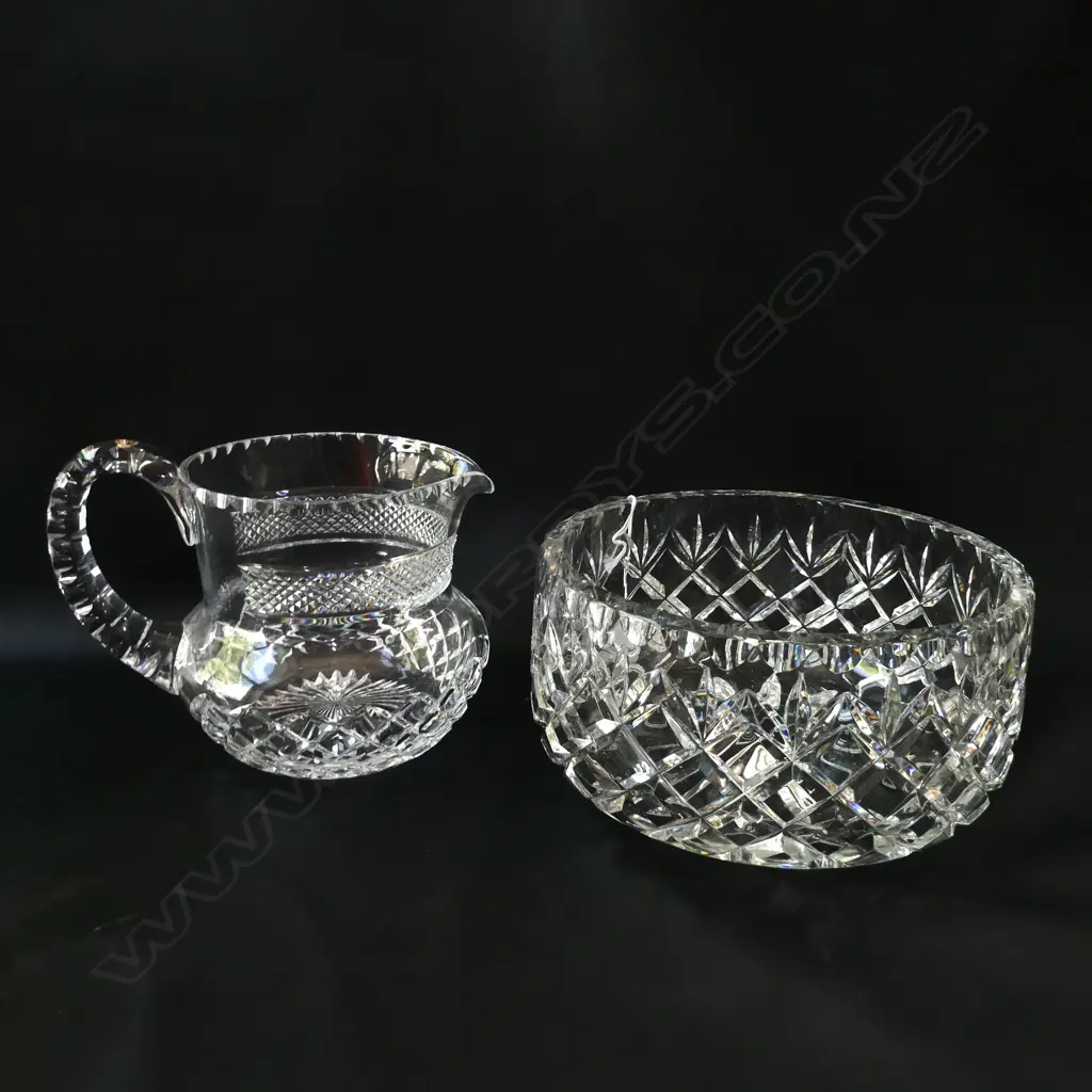 LG CRYSTAL CUT BOWL (DIA 195MM) & JUG H. 150MM Image 1++