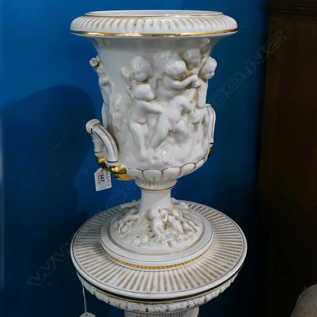 CAPODIMONTE COLUMN & URN H.1180mm Image 1++