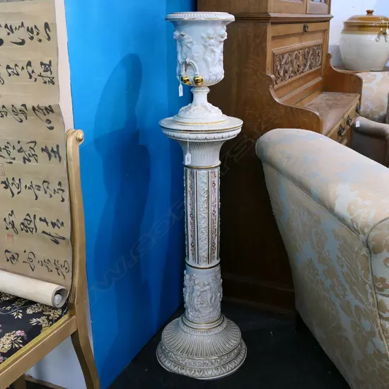 CAPODIMONTE COLUMN & URN H.1180mm