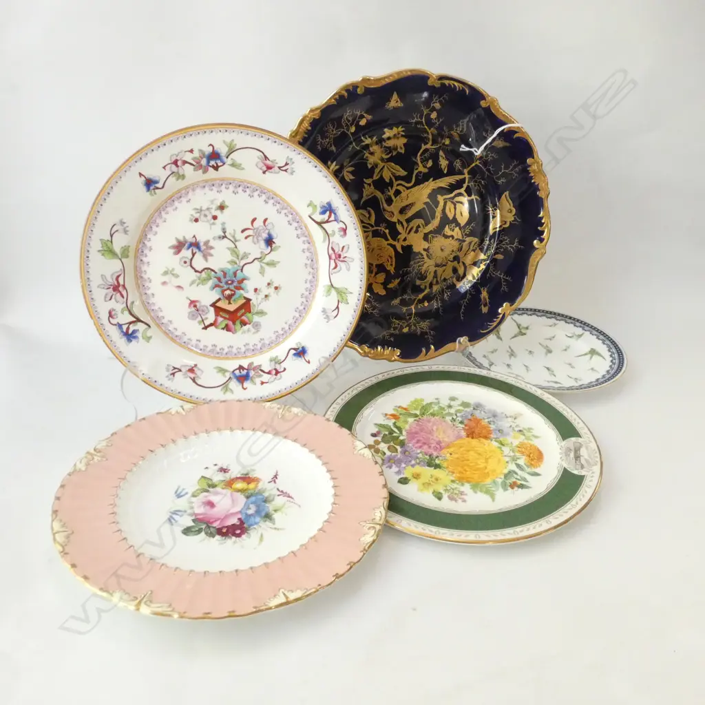 5 COLLECTABLE PLATES; COALPORT(DIA 270MM)  / 2 ROYAL WORCESTER / GRAFTON & ROYAL CROWN DERBY  Image 1++