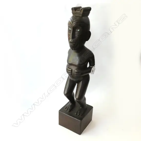 MAORI CARVED MODERN POUTOKOMANAWA H.605mm 