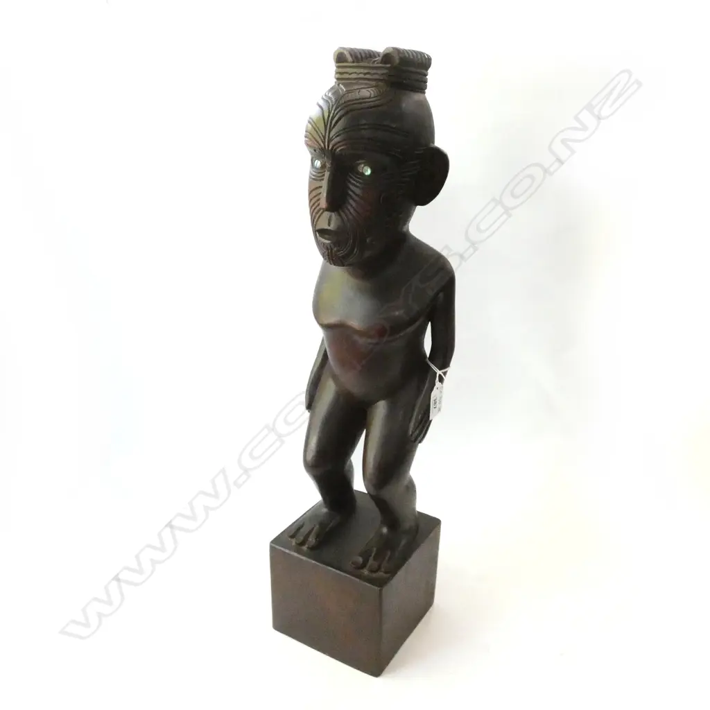 MAORI CARVED MODERN POUTOKOMANAWA H.600mm  Image 1++