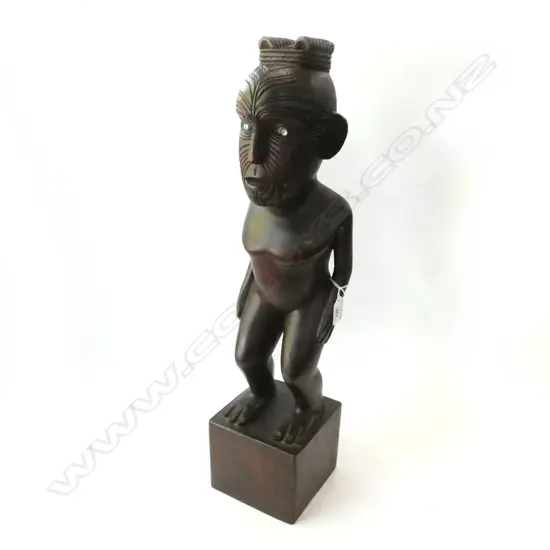 MAORI CARVED MODERN POUTOKOMANAWA H.600mm 