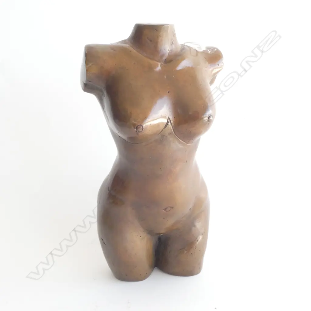 CLASICAL BRONZE FEMALE TORSO H.190MM.  Image 1++