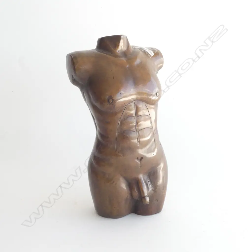 CLASICAL BRONZE MALE TORSO H.190MM.  Image 1++