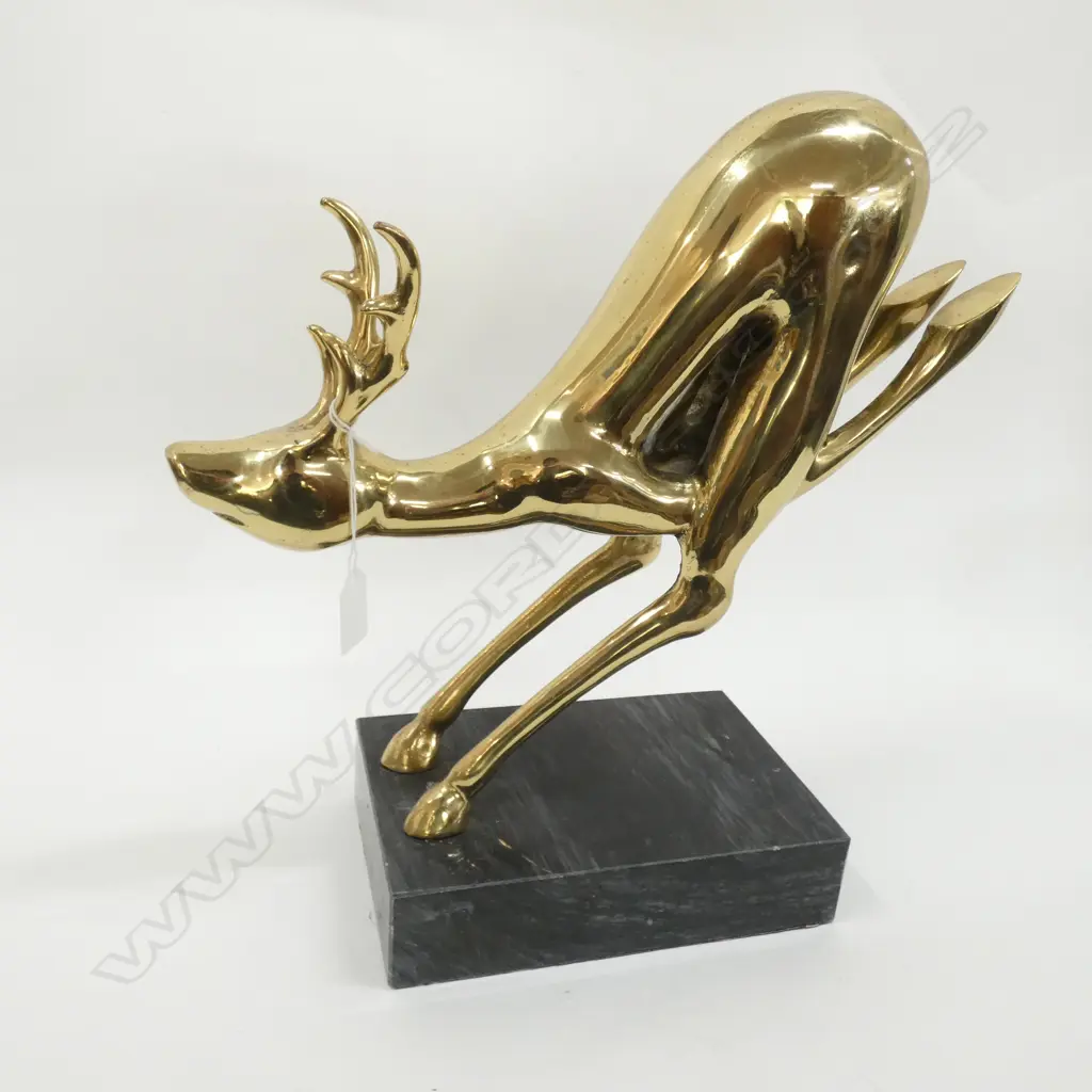 BRONZE ANTELOPE SCULPTURE H.390mm Image 1++