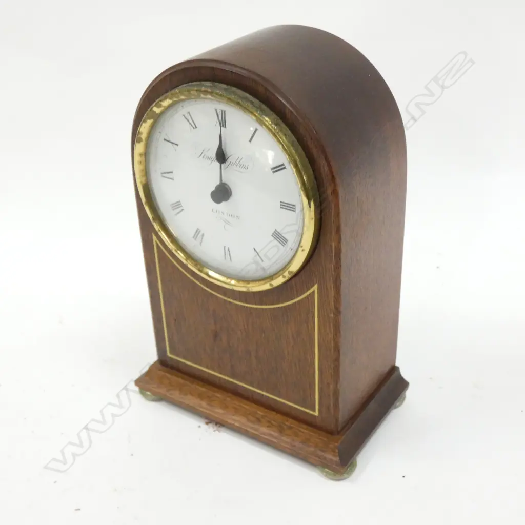 KNIGHT & GIBBONS LONDON MANTLE CLOCK NEEDS NEW BATTERY  Image 1++