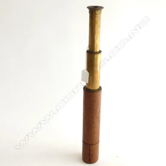 3 DRAW BRASS TELESCOPE. THE MARKSMAN by J.H. STEWARD, STRAND, LONDON. L.770mm