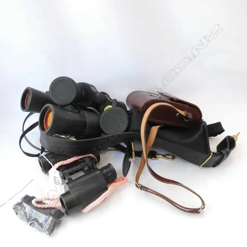 3 PRS BINOCULARS + U.S. NAVY SWORD BELT Image 1++