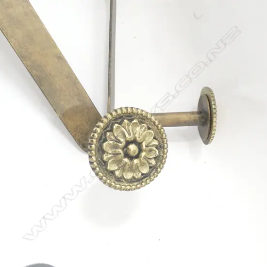 PAIR BRASS/GILTMETAL CURTAIN HOLDBACKS