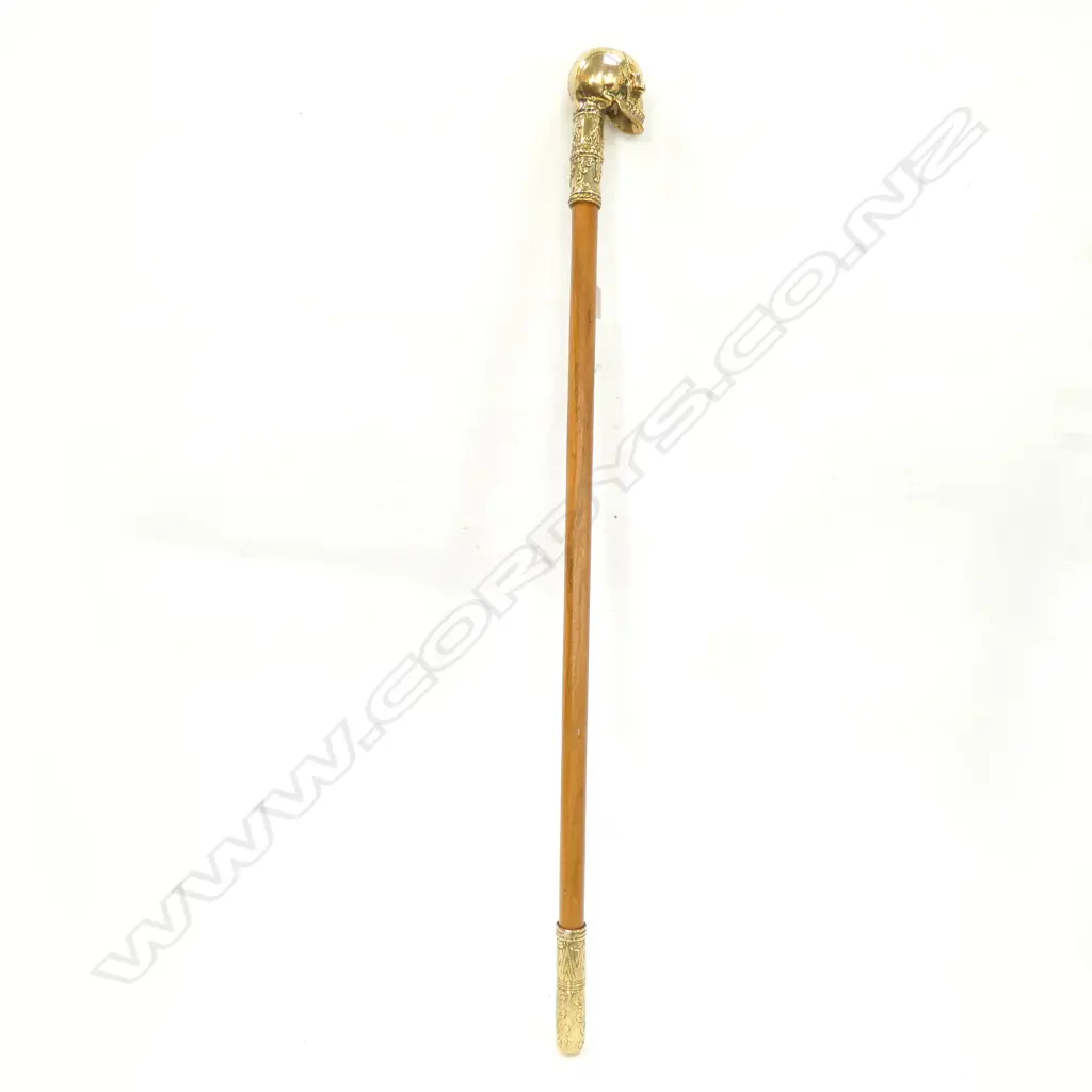 BRONZE LGE SKULL HANDLED WALKING STICK L.1040mm Image 1++