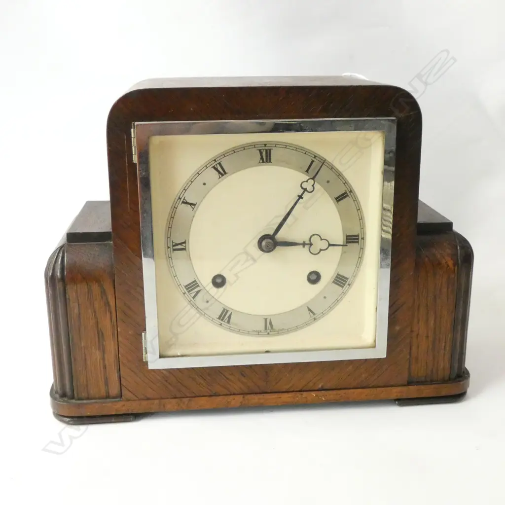 ART DECO ENGLISH MANTLE CLOCK BY IMPERIAL (WORKING) KEY IN REAR Image 1++
