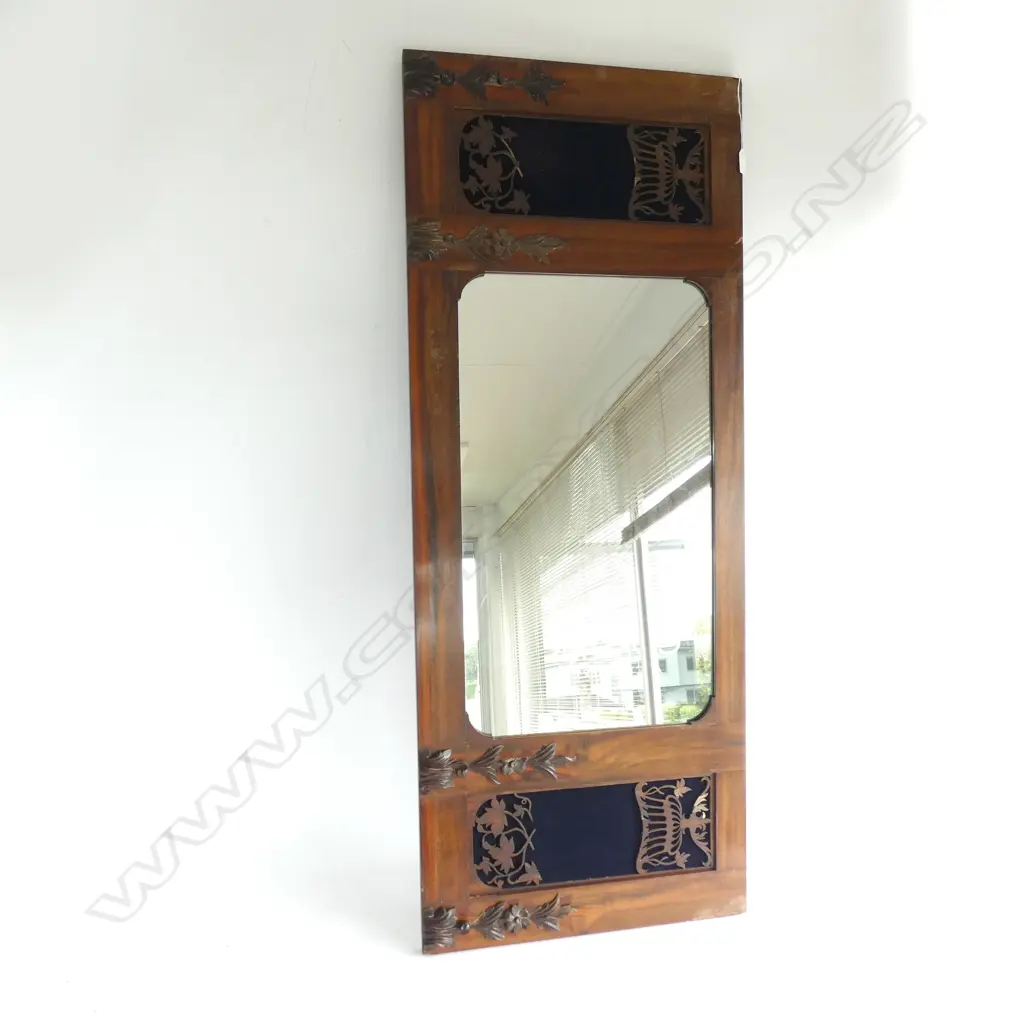 MAHOGANY FRAMED MIRROR A/F L 1280 MM Image 1++