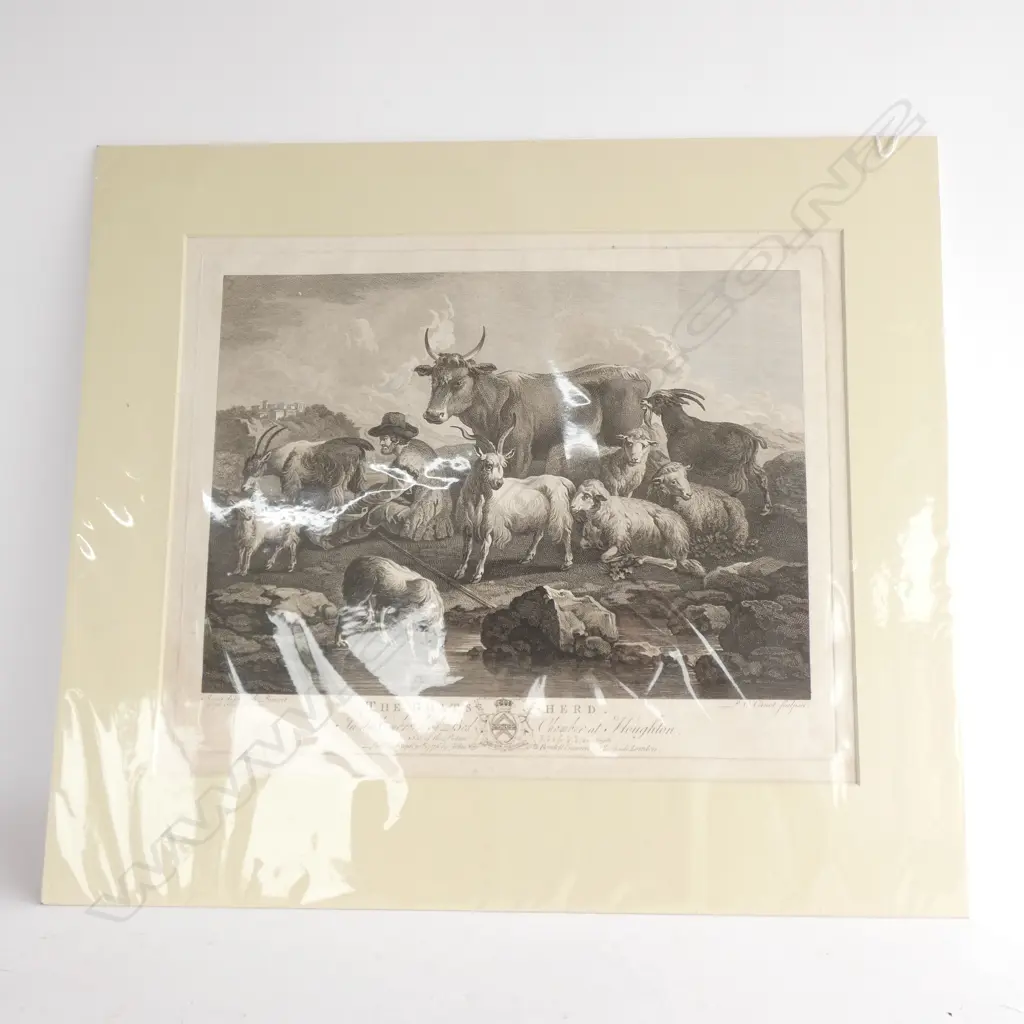GEORGIAN ENGRAVING 'THE GOATS HERD' Image 1++