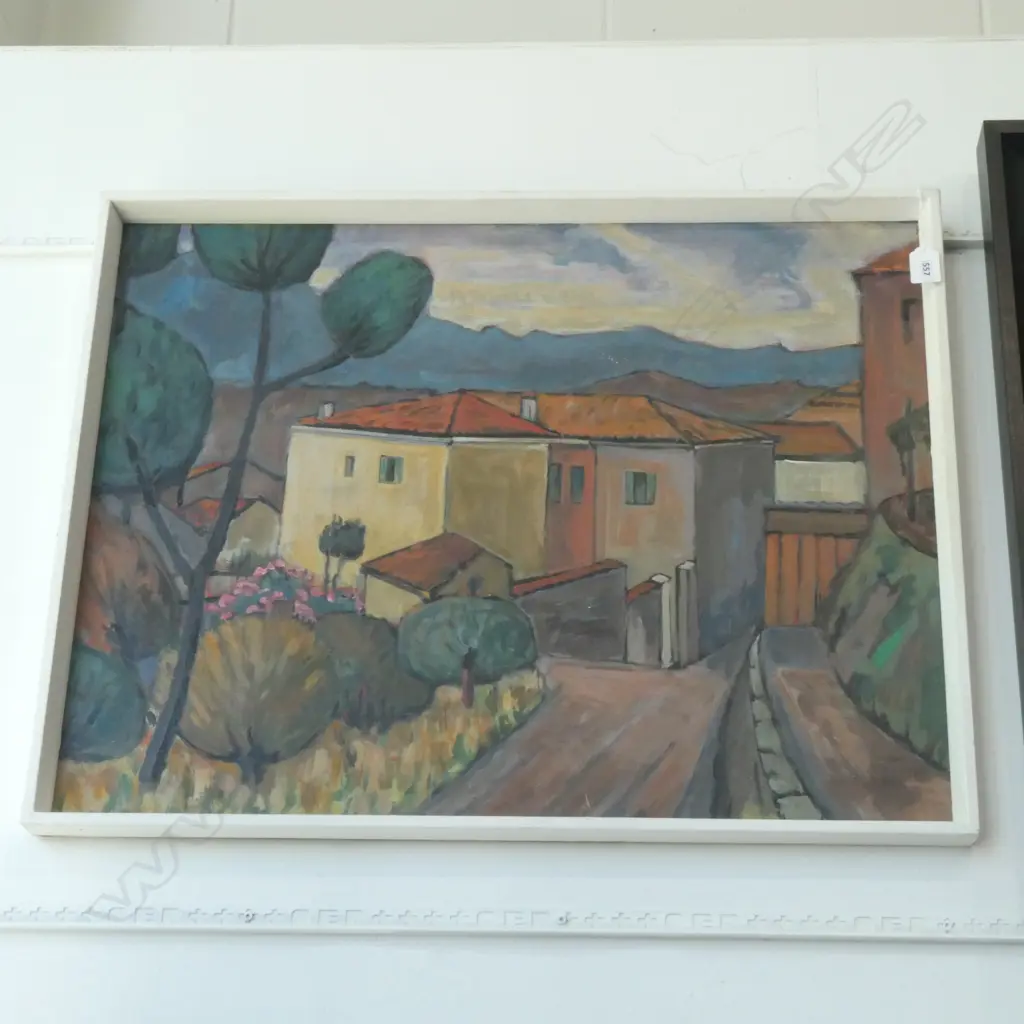 OIL ON BOARD MEDITERRANEAN LANDSCAPE 530x680mm Image 1++