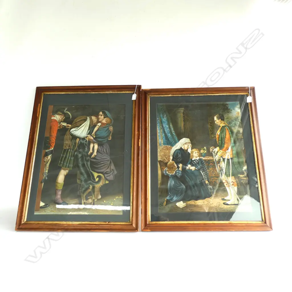 PR C.1900 LITHOGRAPHS 'THE ORDER OF RELEASE' & WIDOW CRYING Image 1++