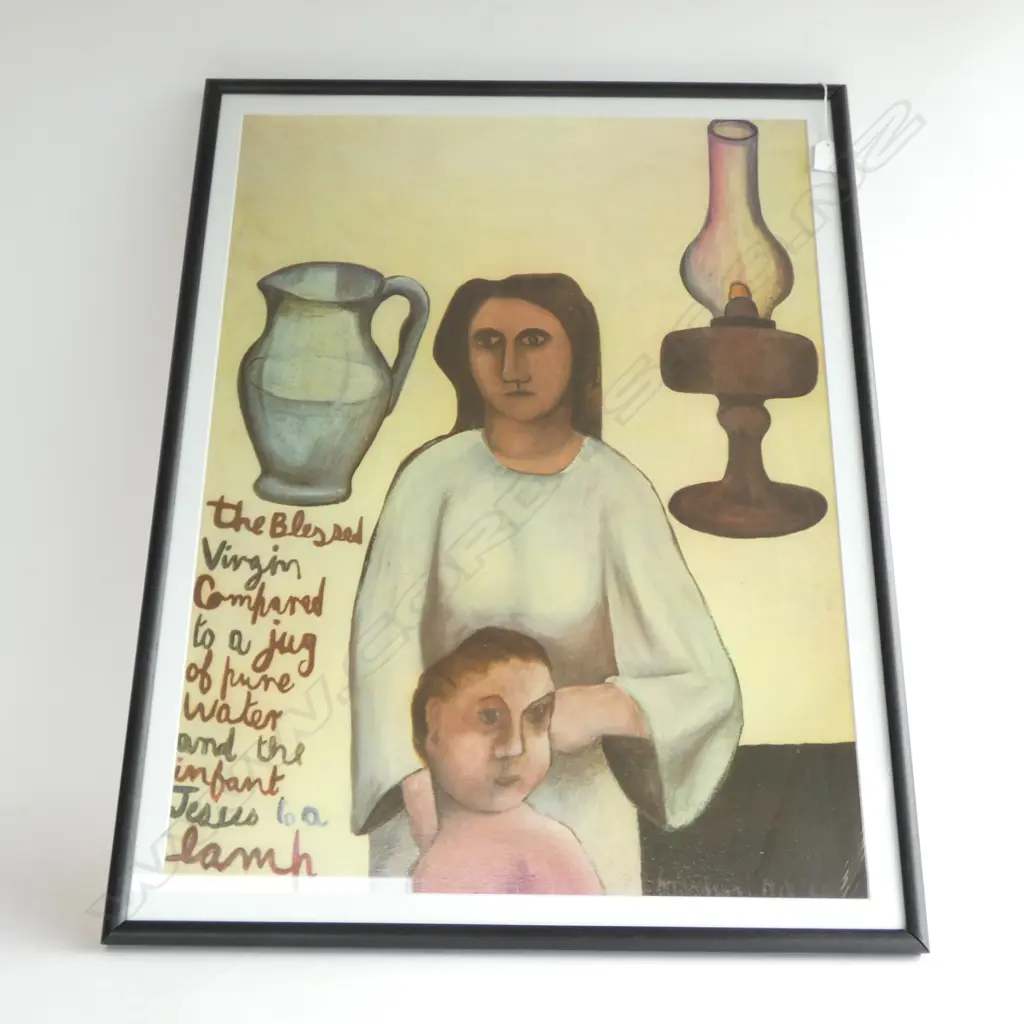 COLIN MCCAHON PRINT 'THE BLESSED VIRGIN...' 730x550mm Image 1++