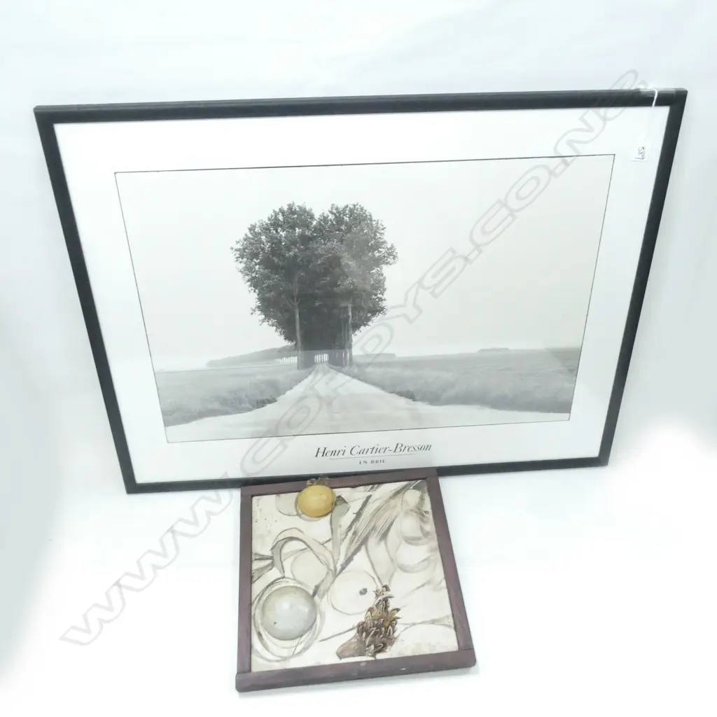 HENRI CARTIER-BRESSON 'EN BRIE' PRINT 480 X 690MM + MIXED MEDIA FRAMED TILE  Image 1++