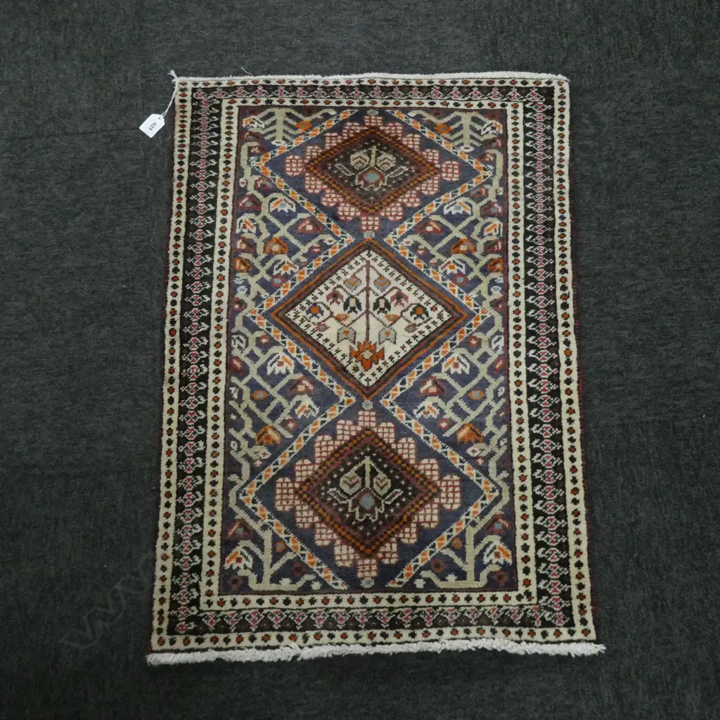 (20G) PERSIAN H/KNOTTED SHAHREBABAK RUG 800 x580 mm Image 1++