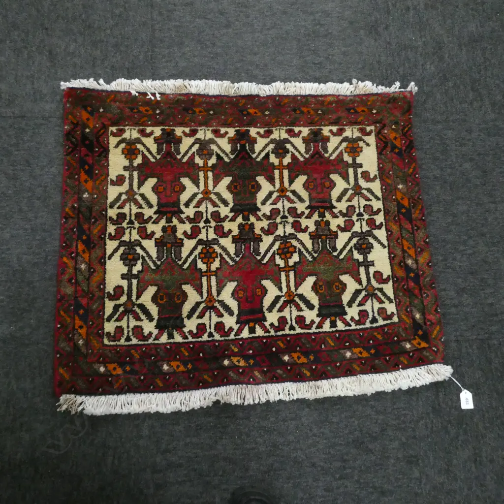 (52G) PERSIAN H/KNOTTED SHAHREBABAK 770 x 620mm Image 1++