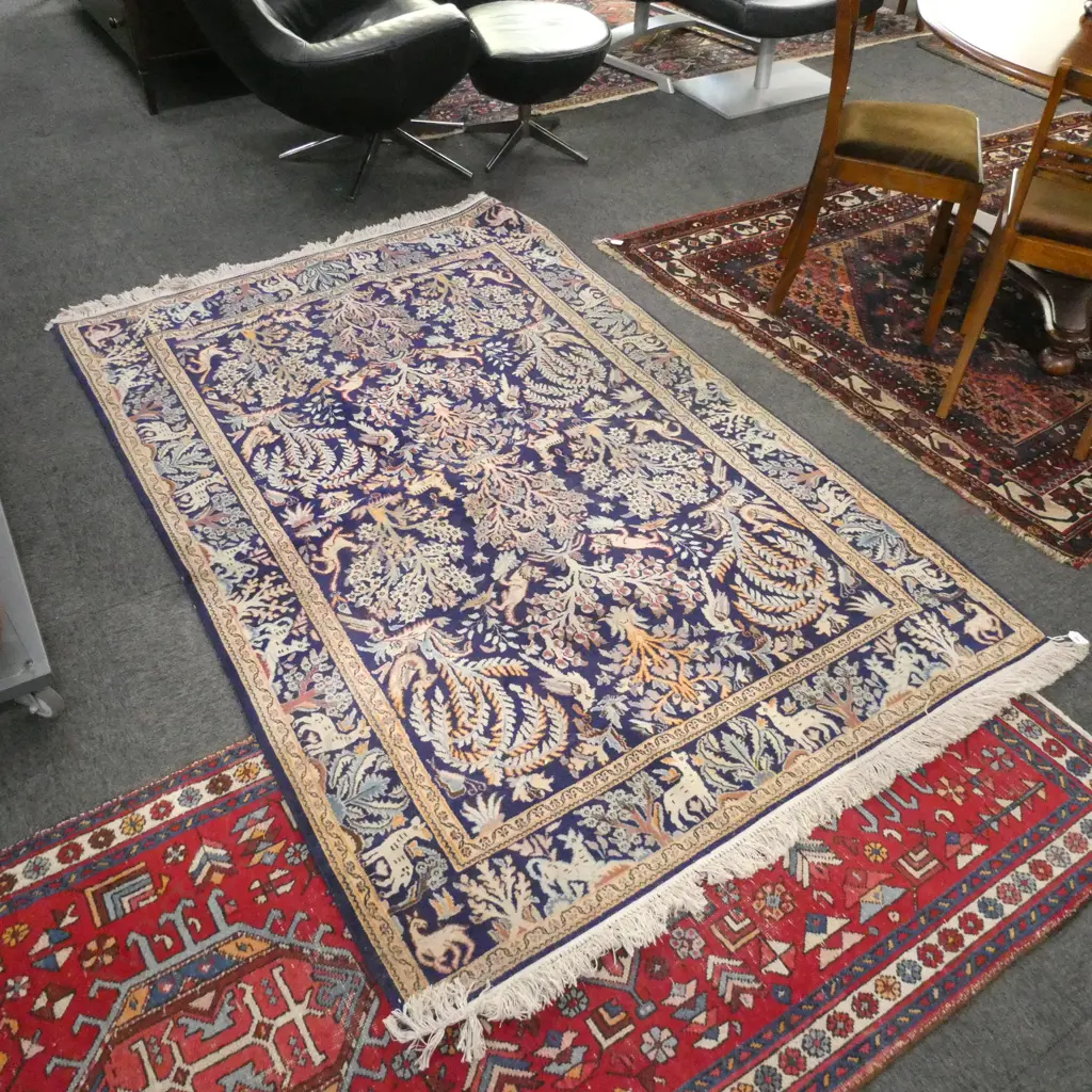 MACHINE WOVEN PERSIAN STYLE BLUE RUG  1380 X 2080MM Image 1++