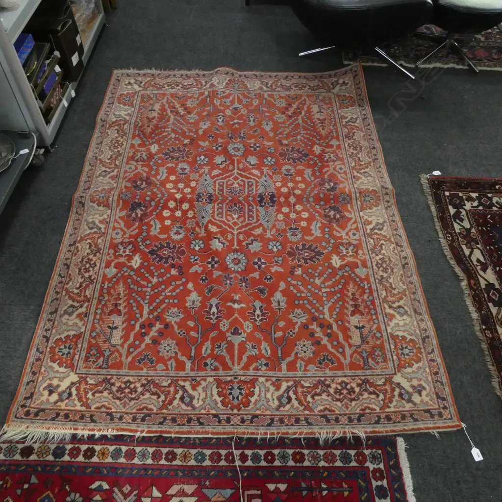 PERSIAN STYLE RUG - SOME WEAR TO ENDS - 1360 X 1970MM Image 1++