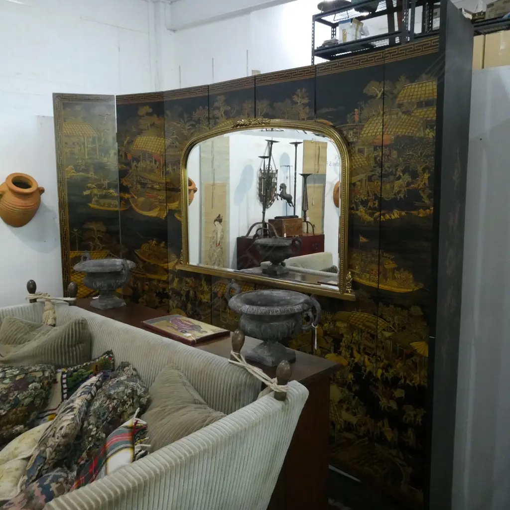 MODERN EIGHT PANEL CHINESE SCREEN PRINTED Image 1++