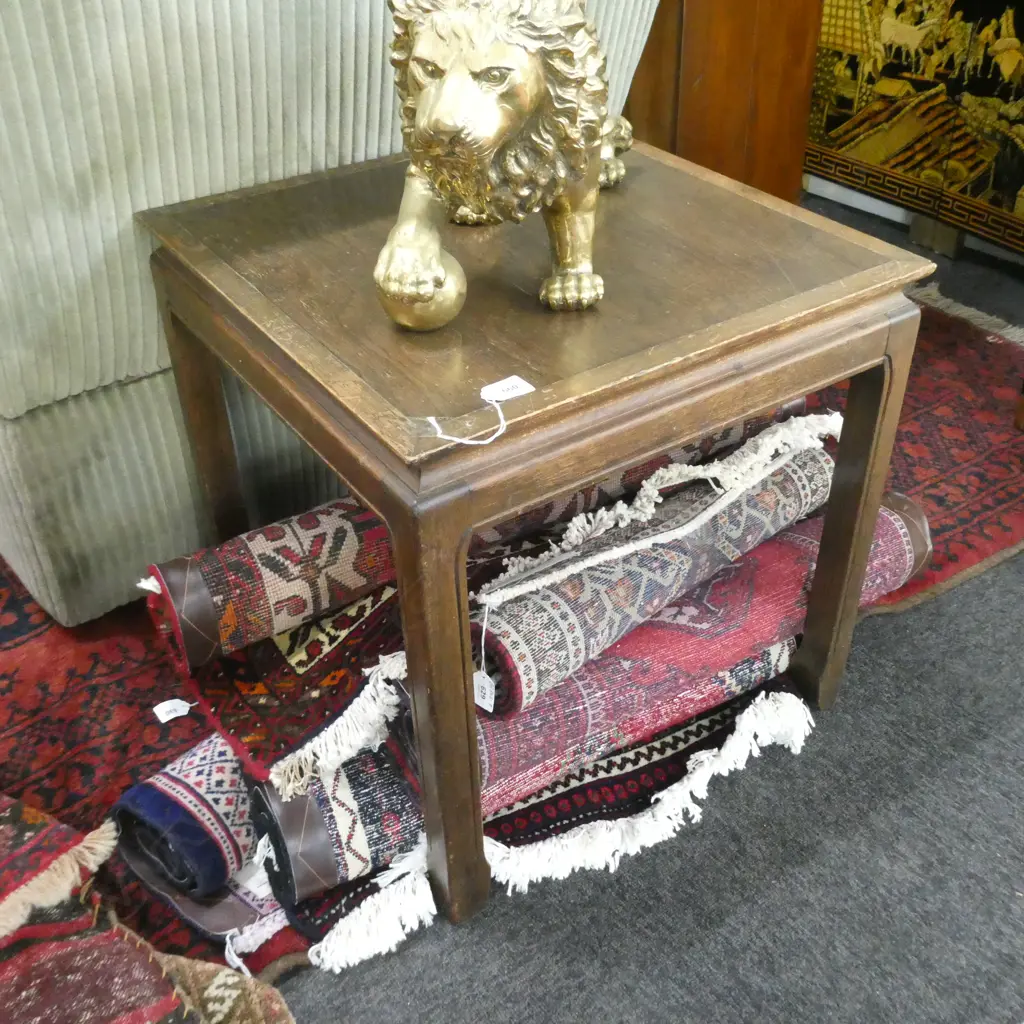ORIENTAL SIDE TABLE - DISTRESSED - 500MM SQ Image 1++