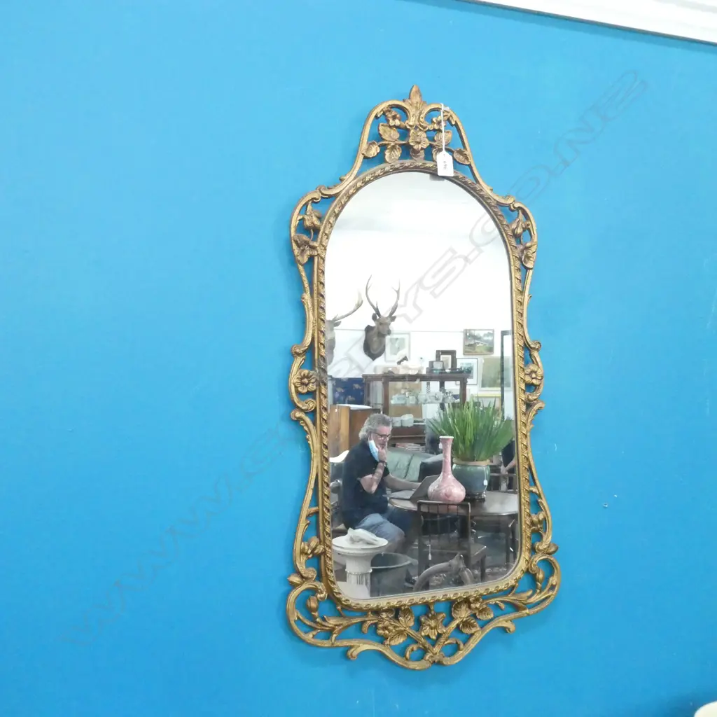 GILT FRAMED MIRROR 820x390mm Image 1++