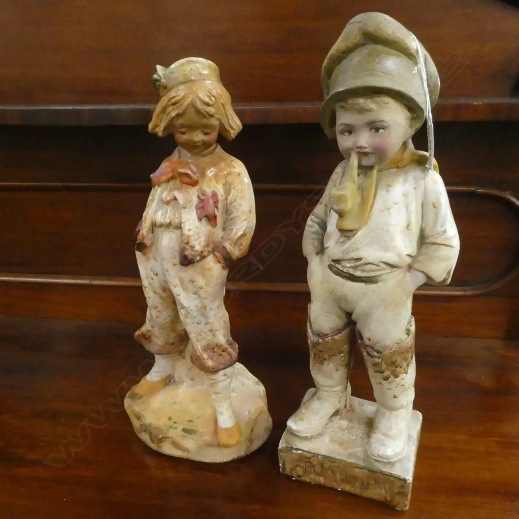 PR OLD FRENCH PLASTER FIGURES - H. 370MM Image 1++