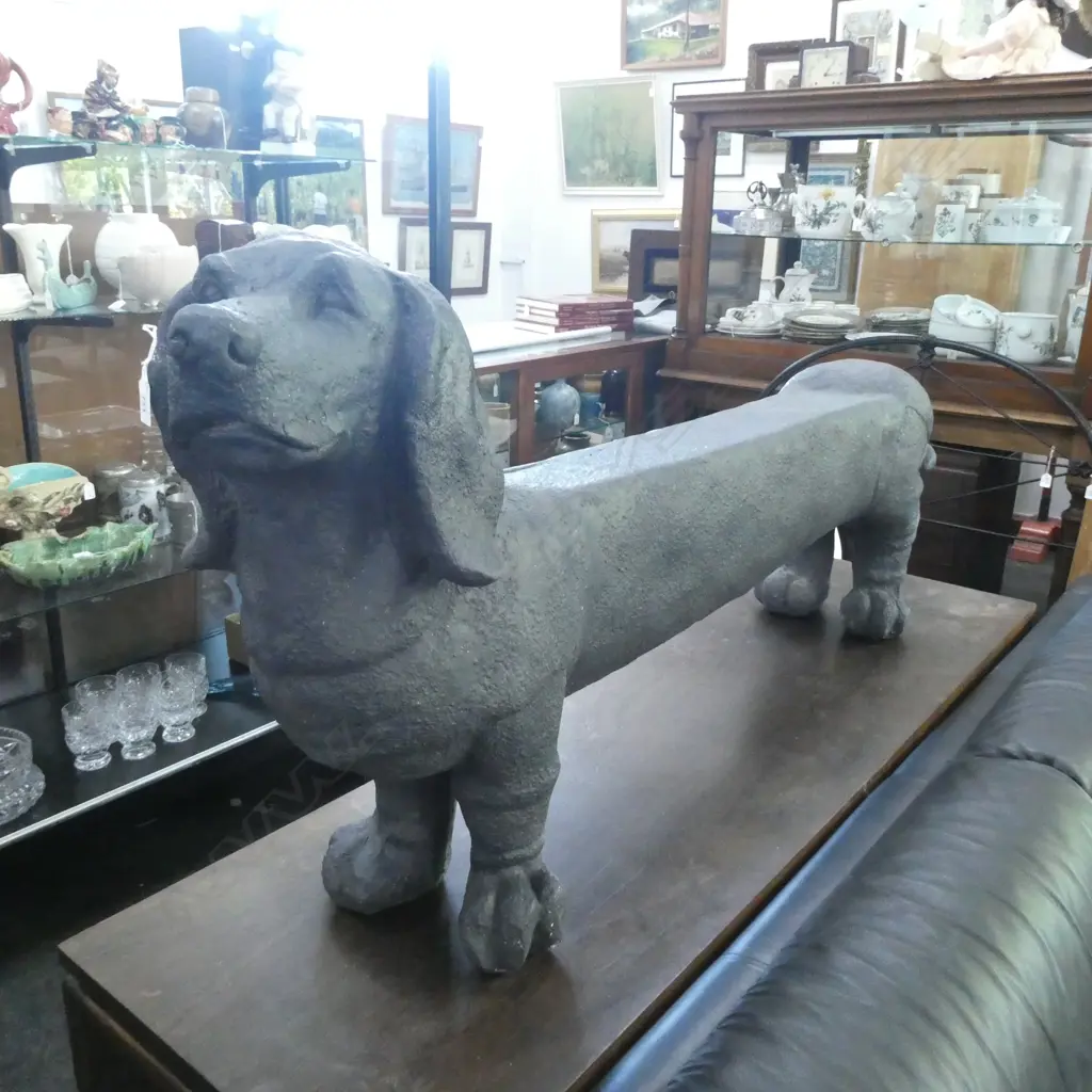 SAUSAGE DOG GARDEN BENCH L.1400mm Image 1++