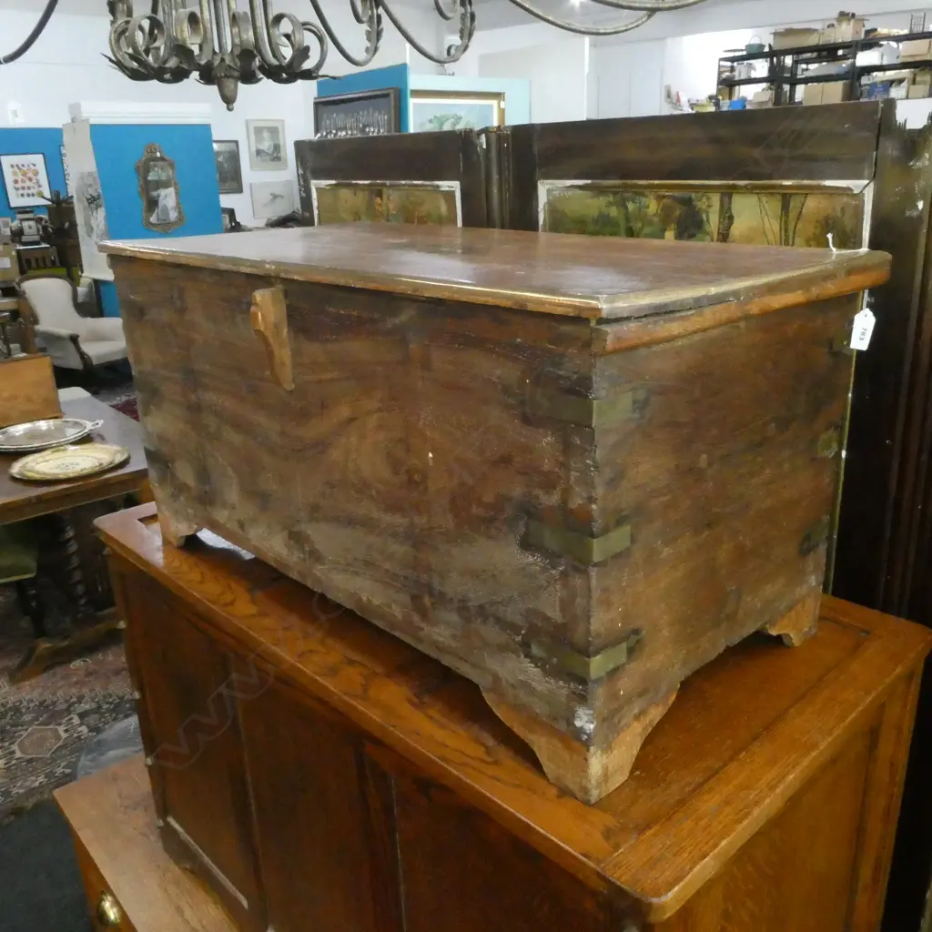 BRASS BOUND TRUNK Image 1++