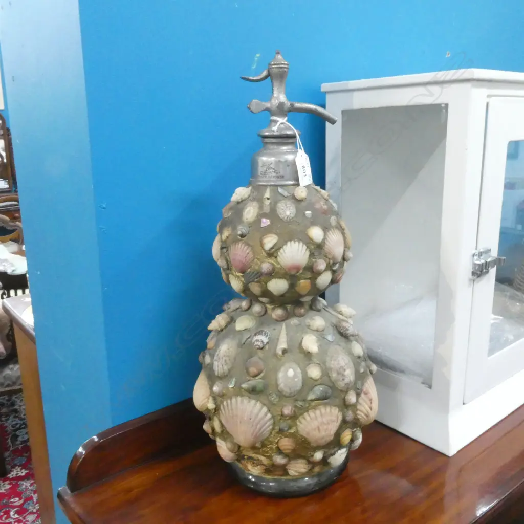 LARGE SHELL COVERED SODA SYPHON H. 490MM)  Image 1++