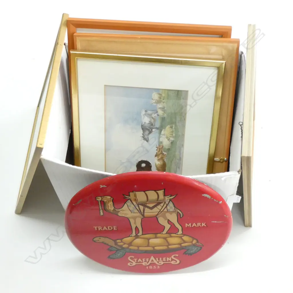 BOX LOT ASST. ARTWORKS; PRINTS, W/C ETC Image 1++