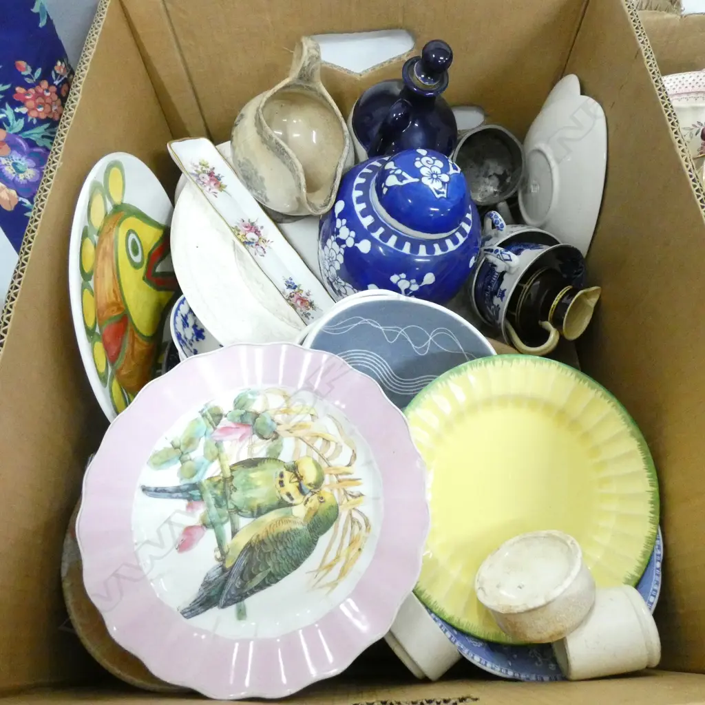 LG BOX LOT ASSORT. CHINA INCL. BLUE & WHITE PCS Image 1++