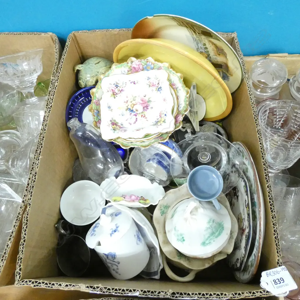 BOX LOT MISC CHINA ETC INCL. ROYAL DOULTON Image 1++